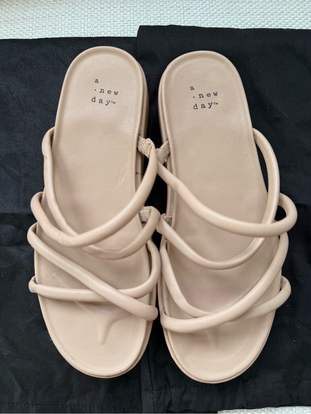 a new day Nude Multi-Strap Slide Sandals